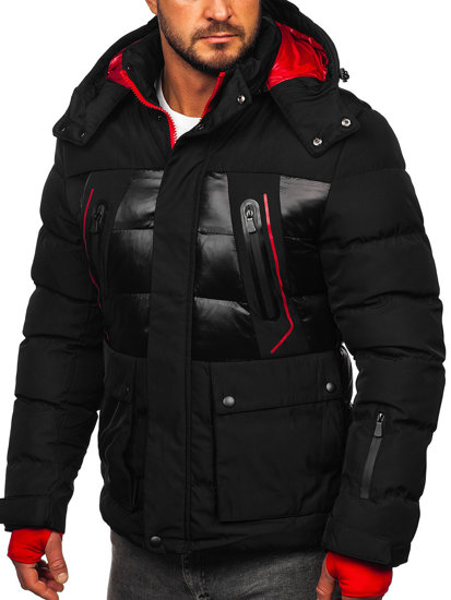 Men's Quilted Winter Jacket Black Bolf 99527