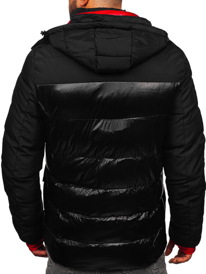 Men's Quilted Winter Jacket Black Bolf 99527