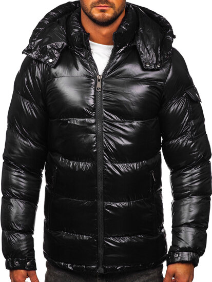 Men's Quilted Winter Jacket Black Bolf 9976