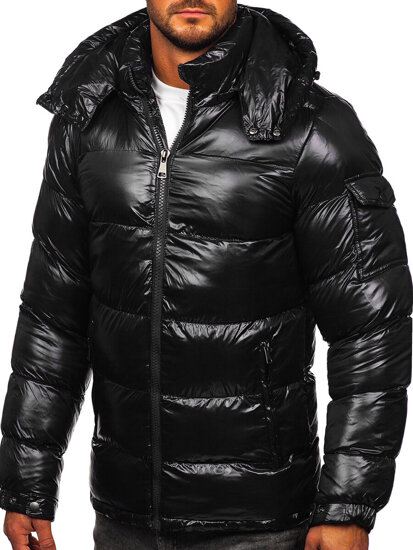 Men's Quilted Winter Jacket Black Bolf 9976