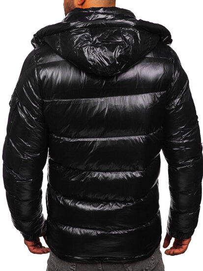 Men's Quilted Winter Jacket Black Bolf 9976