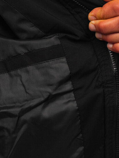 Men's Quilted Winter Jacket Black Bolf HSS047