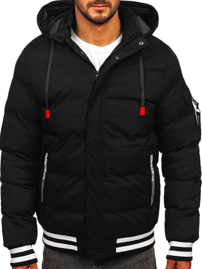 Men's Quilted Winter Jacket Black Bolf HSS047