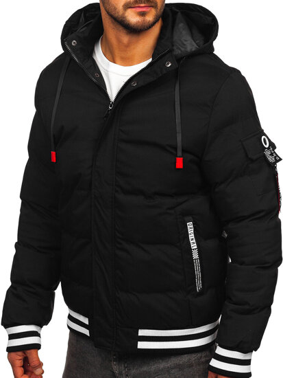 Men's Quilted Winter Jacket Black Bolf HSS047