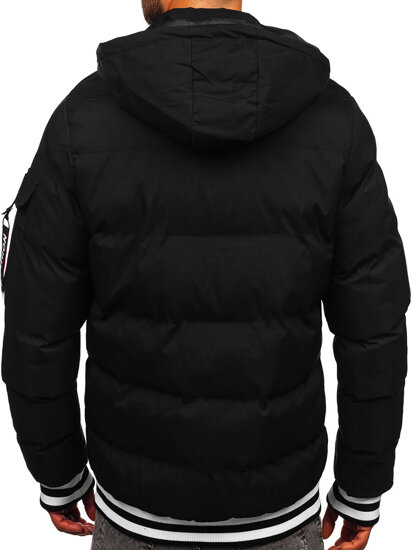 Men's Quilted Winter Jacket Black Bolf HSS047