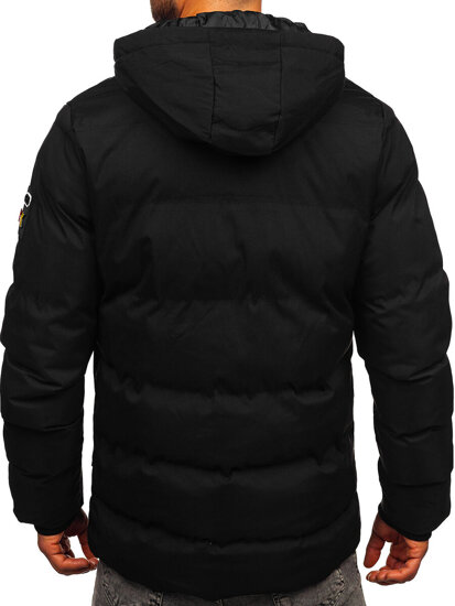 Men's Quilted Winter Jacket Black Bolf HSS052