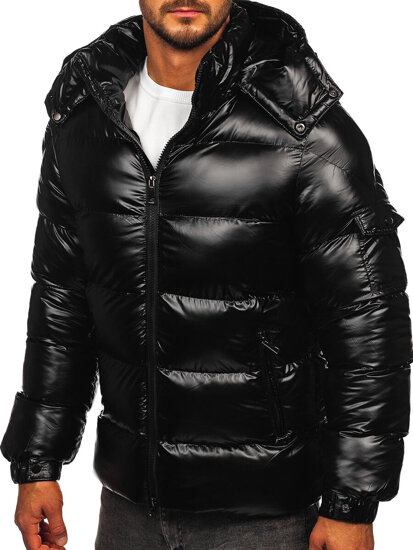 Men's Quilted Winter Jacket Black Bolf R20017