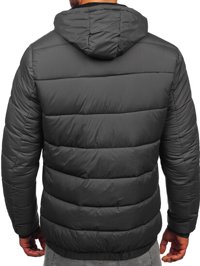 Men's Quilted Winter Jacket Graphite Bolf 31M5037