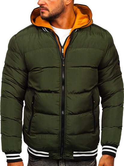 Men's Quilted Winter Jacket Green Bolf 6900