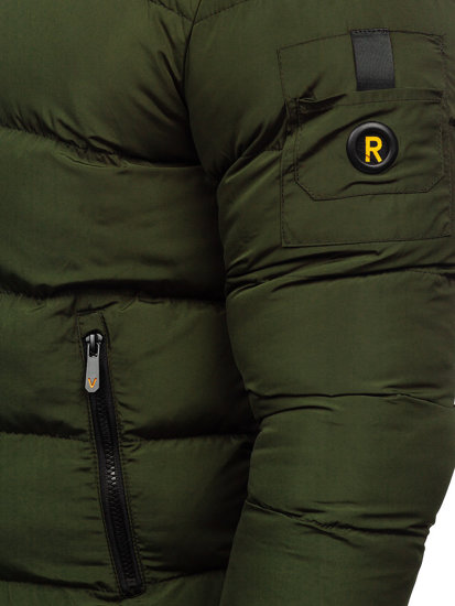 Men's Quilted Winter Jacket Green Bolf 6900