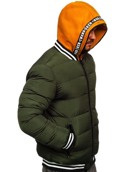 Men's Quilted Winter Jacket Green Bolf 6900