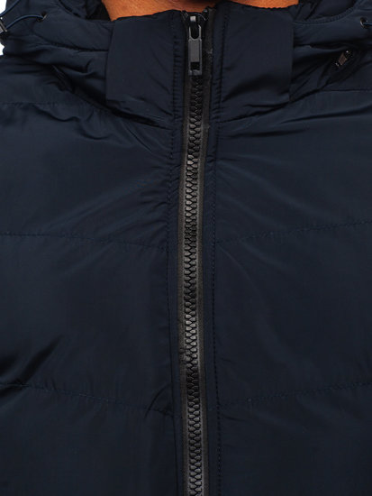 Men's Quilted Winter Jacket Navy Blue Bolf 6971