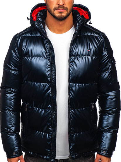 Men's Quilted Winter Jacket Navy Blue Bolf EX2138