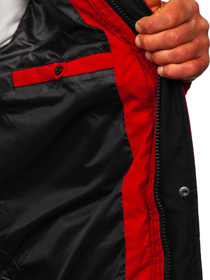 Men's Quilted Winter Jacket Red Bolf 7330