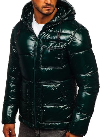 Men's Quilted Winter Sport Jacket Green Bolf 973