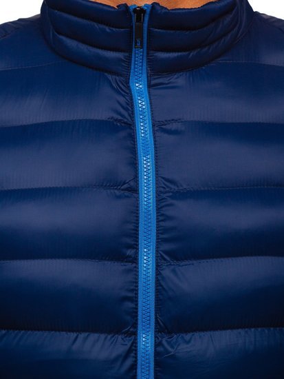 Men's Quilted Winter Sport Jacket Navy Blue Bolf 1111