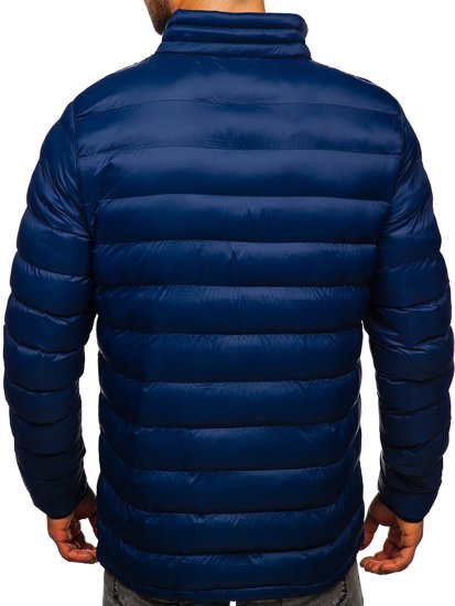 Men's Quilted Winter Sport Jacket Navy Blue Bolf 1111