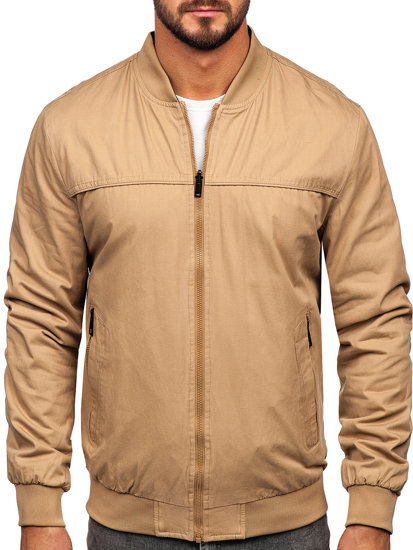 Men's Reversible Lightweight Bomber Jacket Camel Bolf 84M3005