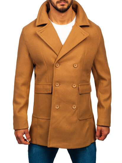 Men’s Short Double-breasted Winter Coat Camel Bolf 11Z8215A2