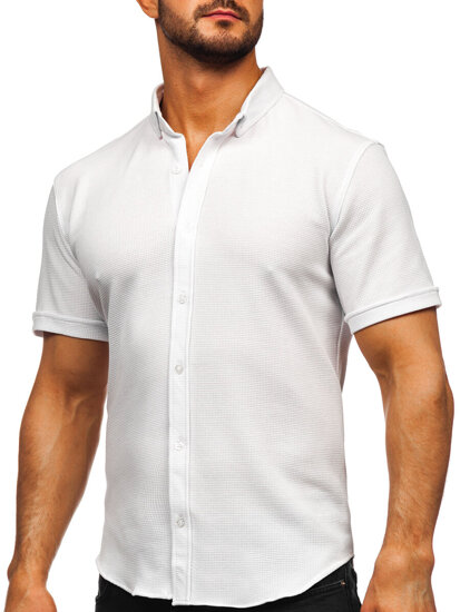 Men’s Short Sleeve Muslin Shirt White Bolf 2013