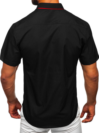 Men's Short Sleeve Shirt Black Bolf 19601