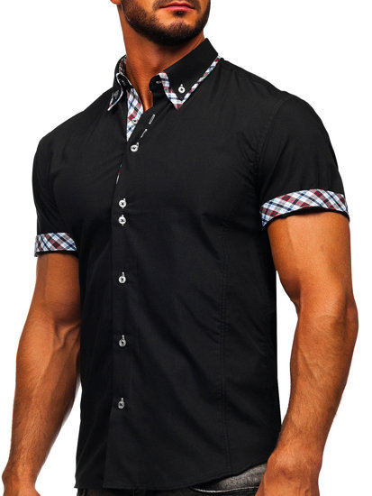 Men's Short Sleeve Shirt Black Bolf 6540