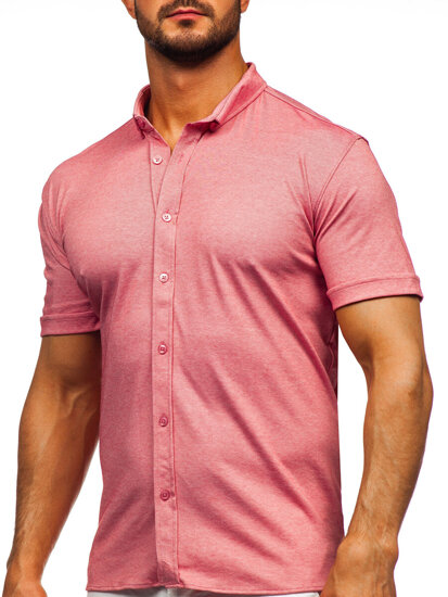 Men's Short Sleeve Shirt Pink Bolf 2005