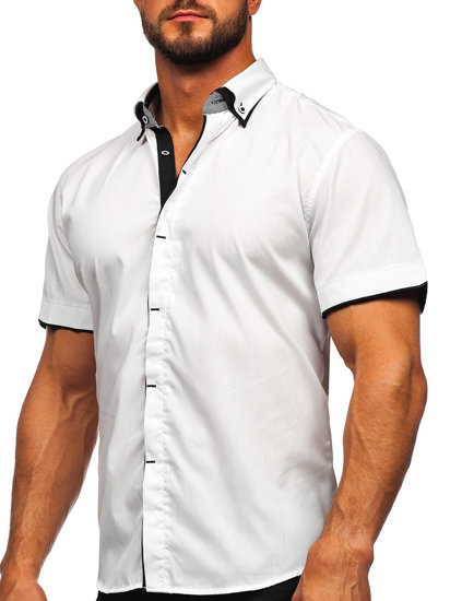 Men's Short Sleeve Shirt White Bolf 19602