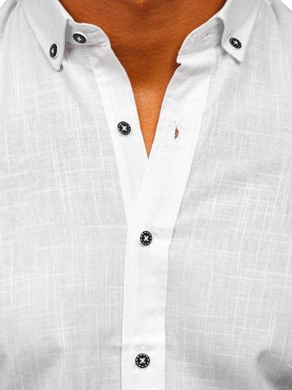 Men's Short Sleeve Shirt White Bolf 20501