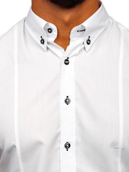 Men's Short Sleeve Shirt White Bolf 5528