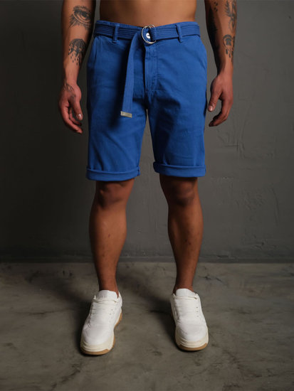 Men's Shorts with Belt Blue Bolf 0010