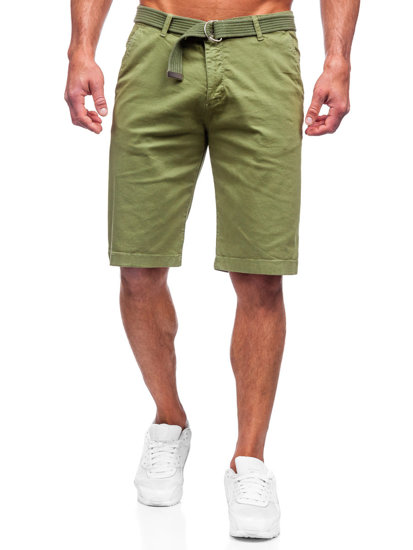 Men's Shorts with Belt Green Bolf 0010