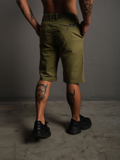 Men's Shorts with Belt Khaki Bolf 0010