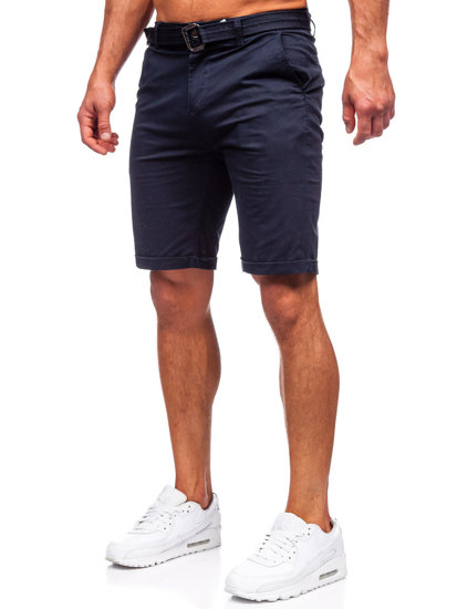 Men's Shorts with Belt Navy Blue Bolf XX160085