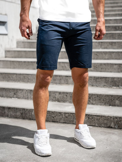 Men's Shorts with Belt Navy Blue Bolf XX160085