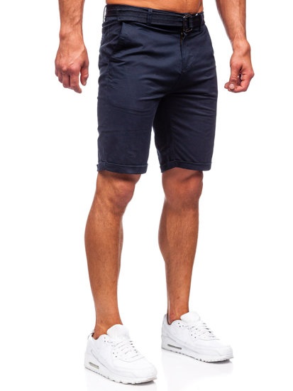 Men's Shorts with Belt Navy Blue Bolf XX160085