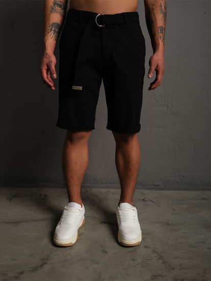 Men’s Shorts with belt Black Bolf 0010