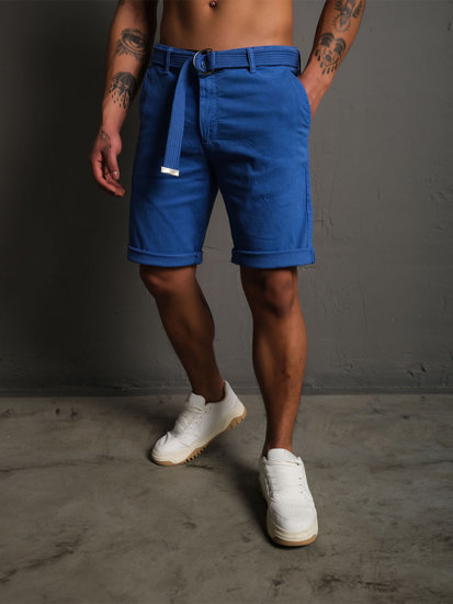 Men’s Shorts with belt Blue Bolf 0010