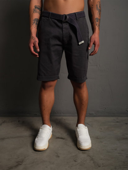 Men’s Shorts with belt Graphite Bolf 0010