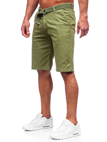 Men’s Shorts with belt Green Bolf 0010