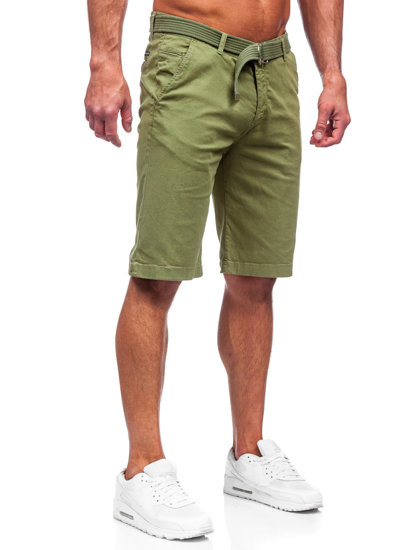 Men’s Shorts with belt Green Bolf 0010