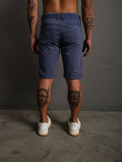 Men’s Shorts with belt Navy Blue Bolf 0010