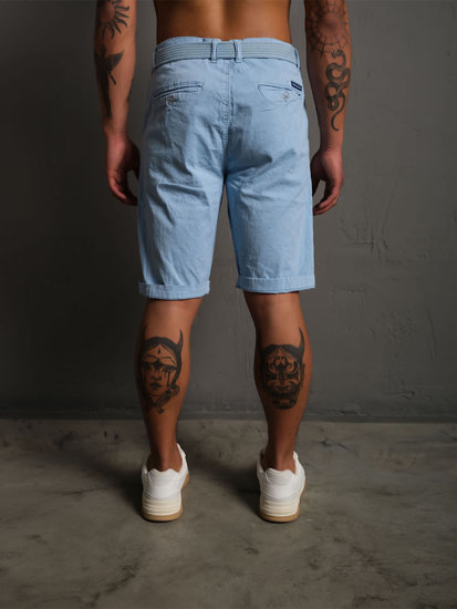 Men’s Shorts with belt Sky Blue Bolf 0010