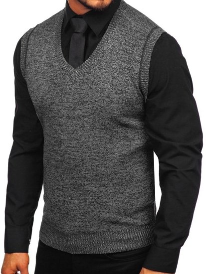 Men's Sleeveless Jumper Black Bolf 8121