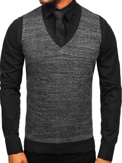 Men's Sleeveless Jumper Black Bolf 8131