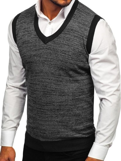 Men's Sleeveless Jumper Black Bolf 8131