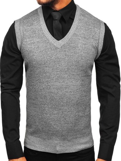 Men's Sleeveless Jumper Grey Bolf 8121