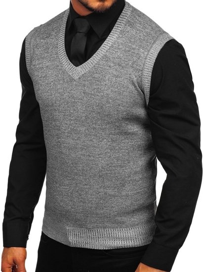 Men's Sleeveless Jumper Grey Bolf 8121