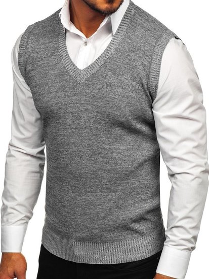 Men's Sleeveless Jumper Grey Bolf 8121