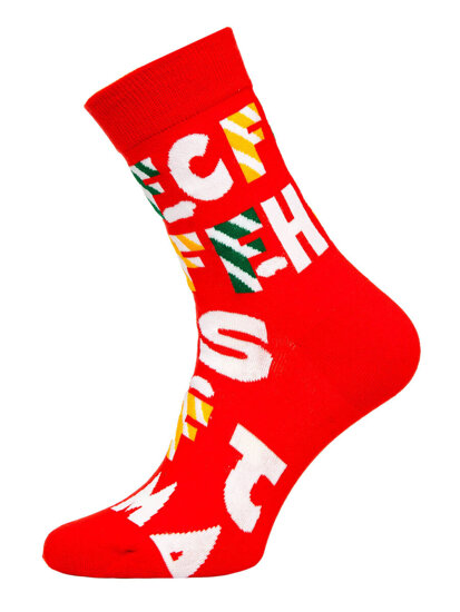 Men's Socks X-mas Theme Multicolour-2 Bolf M898-7P-1  7 PACK